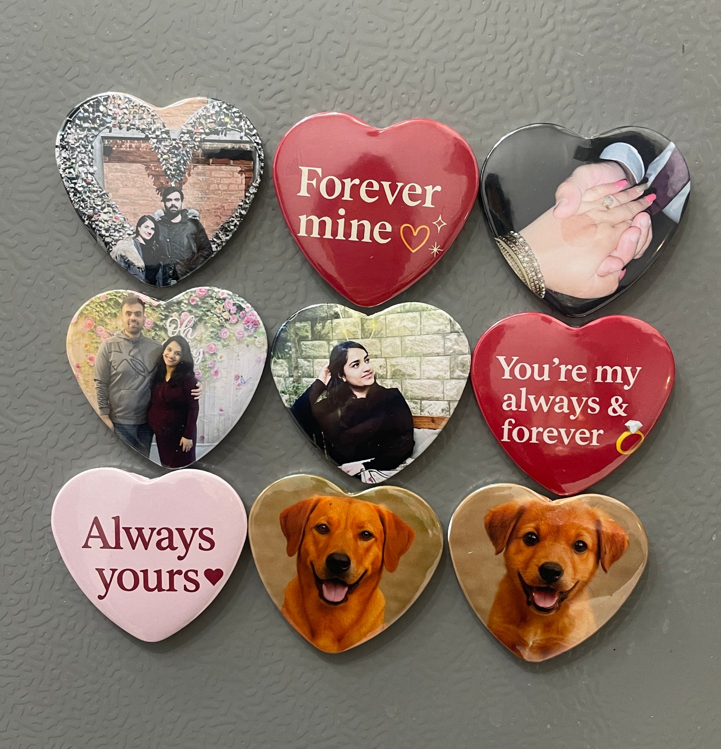 Custom Heart Photo Fridge Magnets