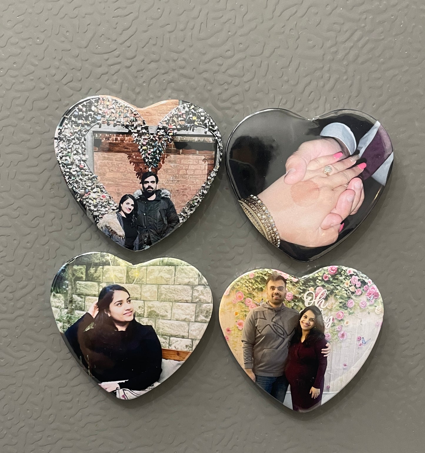 Custom Heart Photo Fridge Magnets
