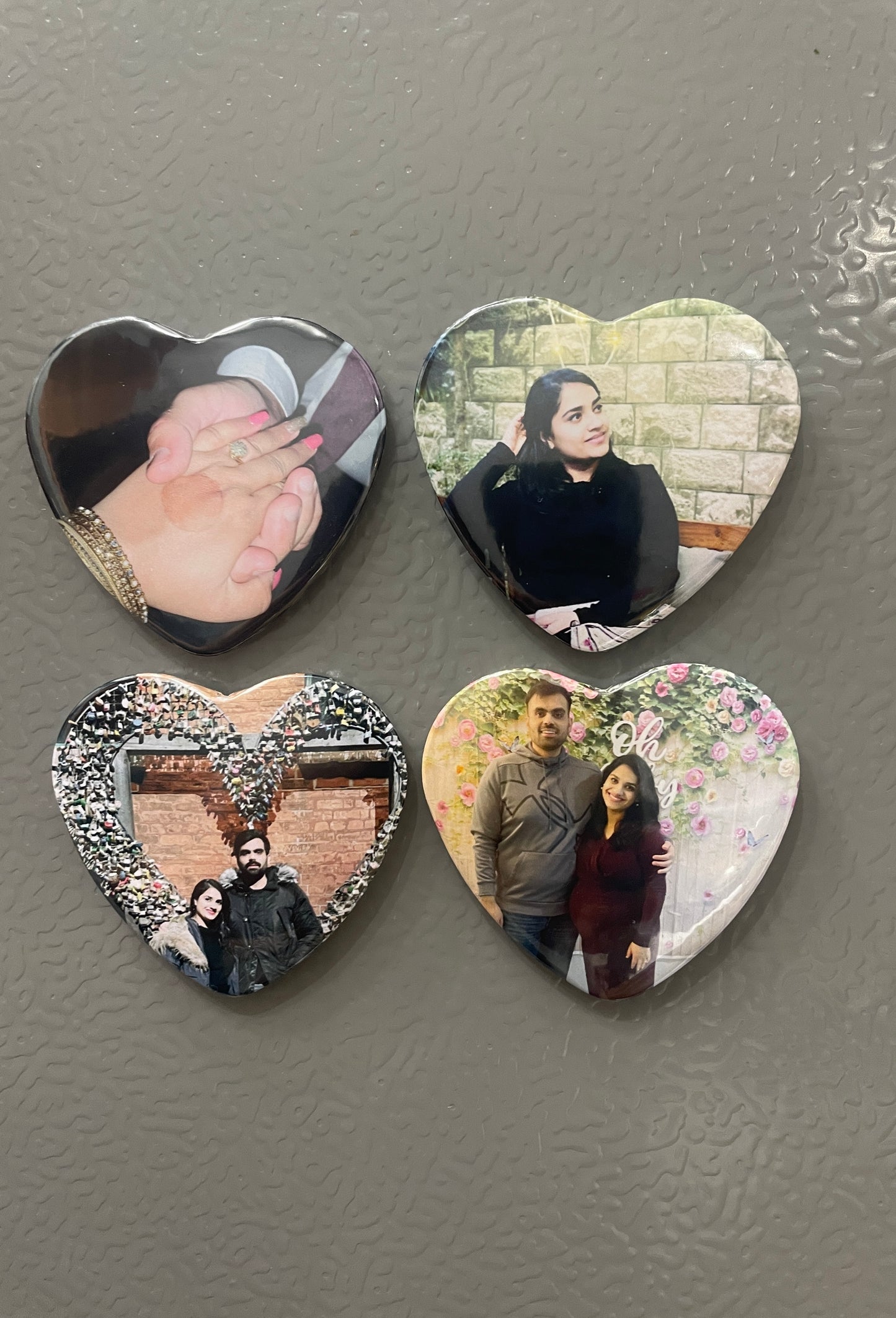 Custom Heart Photo Fridge Magnets